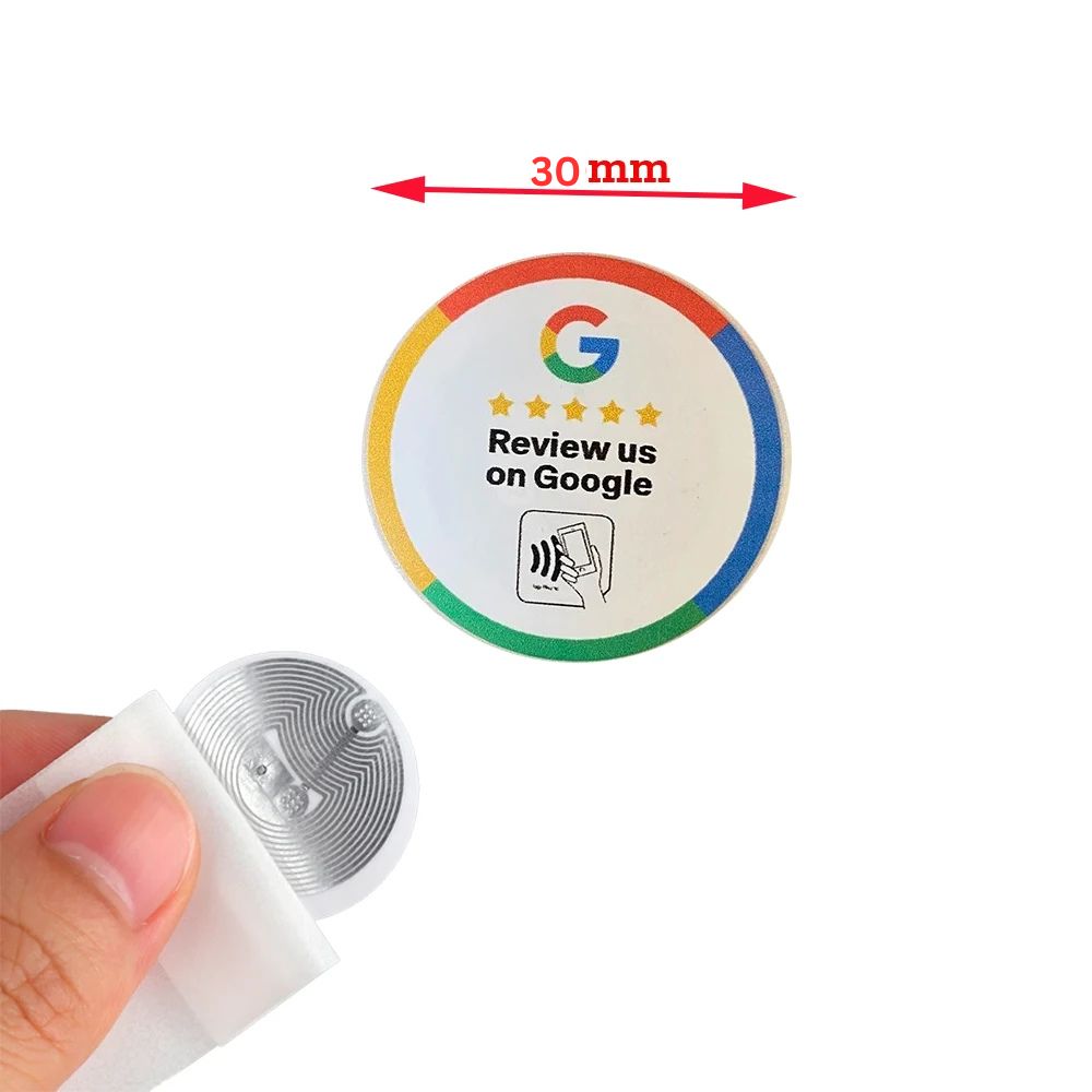 (x4) Google Google Review NFC Sticker Increase Your Reviews Google Tap To Review Cards NFC Tag - Image 5
