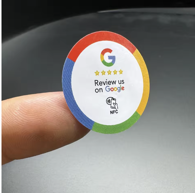 (x4) Google Google Review NFC Sticker Increase Your Reviews Google Tap To Review Cards NFC Tag