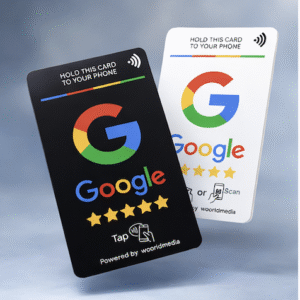 Google review card - white & black